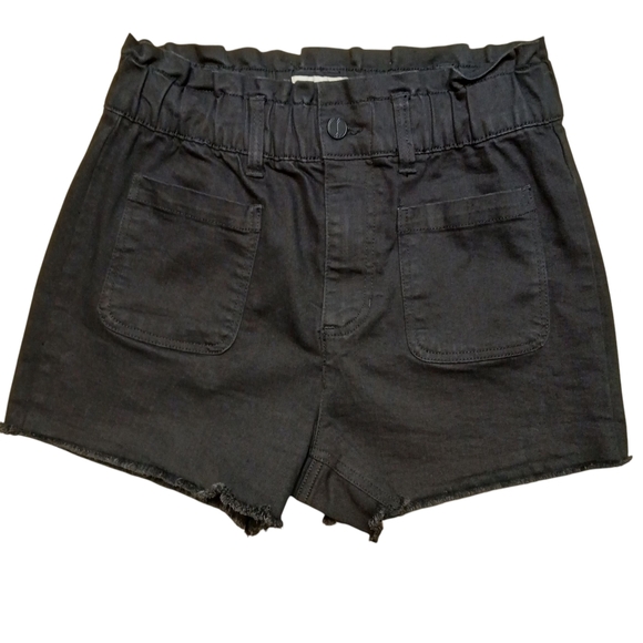 Banjara High Waist Black Denim Shorts Size 5/26 - Picture 1 of 8